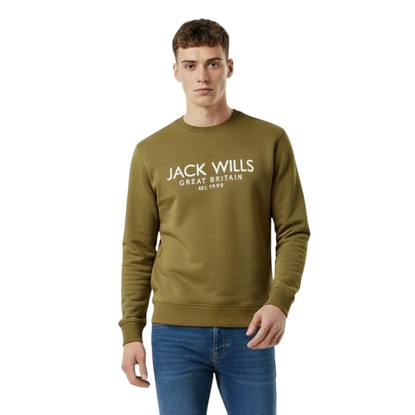 Jack Wills Herr Belvue Broderad Logotyp Tröja S Leaf Leaf S
