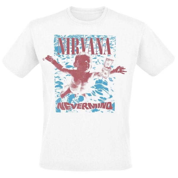 Nirvana Unisex Vuxen Nevermind Underwater T-Shirt XXL Vit White XXL