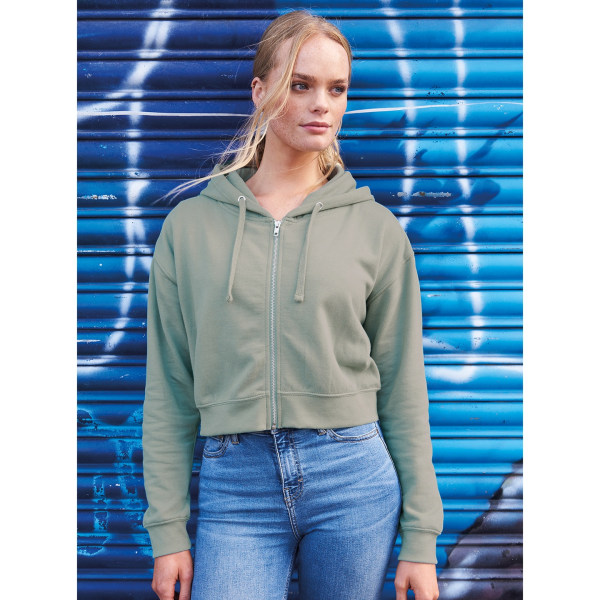 Awdis Womens/Ladies Just Hoods Cropped Fashion Hoodie XL Dusty Dusty Green XL