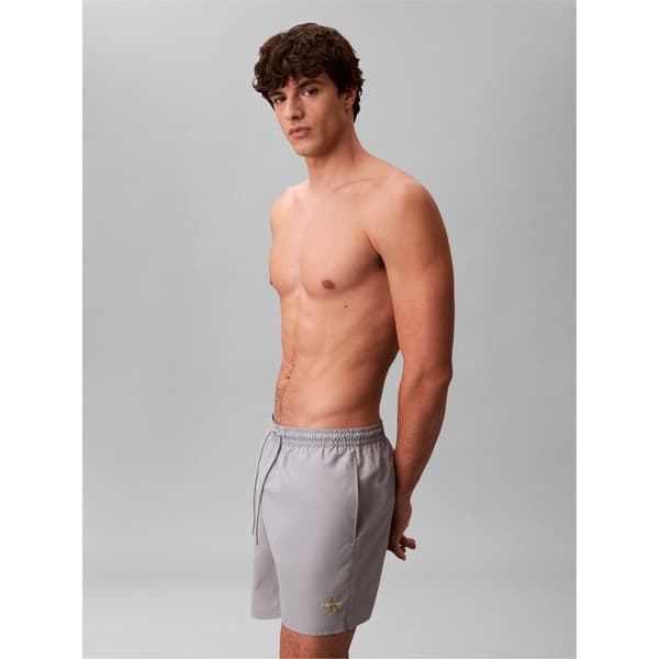 Calvin Klein Herr Logotyp Badshorts S Misty Grey Misty Grey S