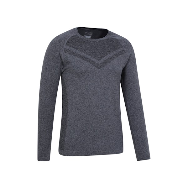 Mountain Warehouse Ventina Seamless Base Layer Topp för Herrar S-M Kolgrå Charcoal S-M