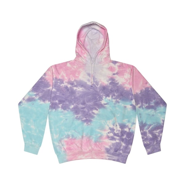 Colortone Unisex Regnbåge Tie Dye Pullover Hoodie S Lila/Blå/ Purple/Blue/Pink S