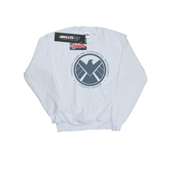 Marvel Boys Agents Of SHIELD Logistics Division Sweatshirt 7-8 White 7-8 Years