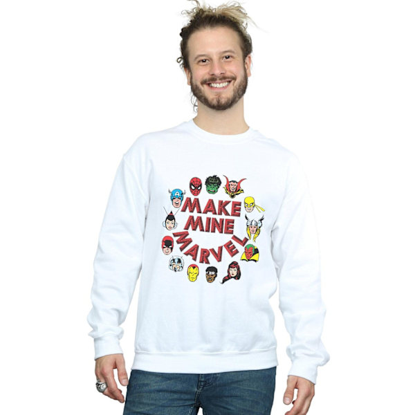 Marvel Mens Make Mine Marvel Sweatshirt S Vit White S