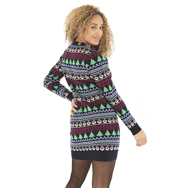 Brave Soul Dam/Damer Fairisle Julklänning S Marinblå/Multi Navy/Multi S