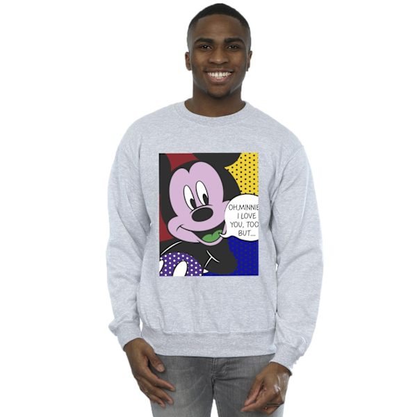Disney Herr Mickey Mouse Oh Minnie Pop Art Sweatshirt L Sports Sports Grey L