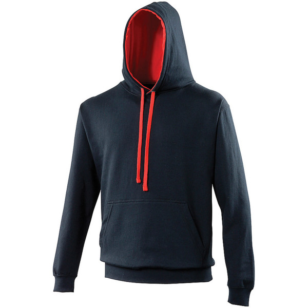 Awdis Varsity Hooded Sweatshirt / Hoodie 3XL New French Navy/Fi New French Navy/Fire Red 3XL