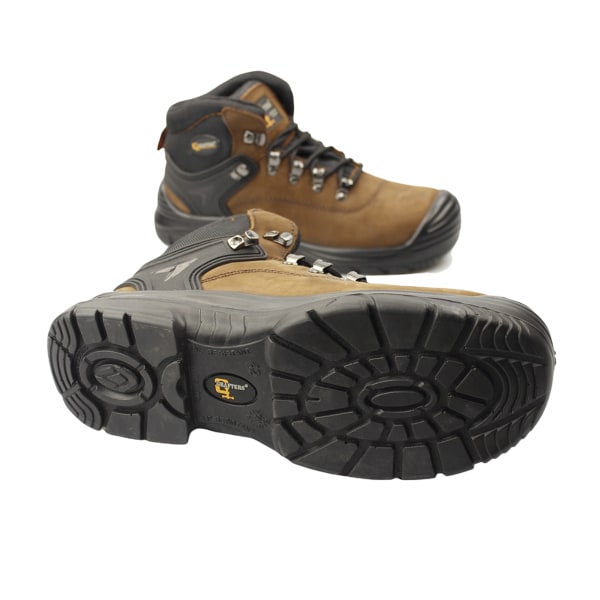 Grafters Mens Super Wide EEEE Fitting Safety Boots 10.5 UK Dark Dark Brown 10.5 UK