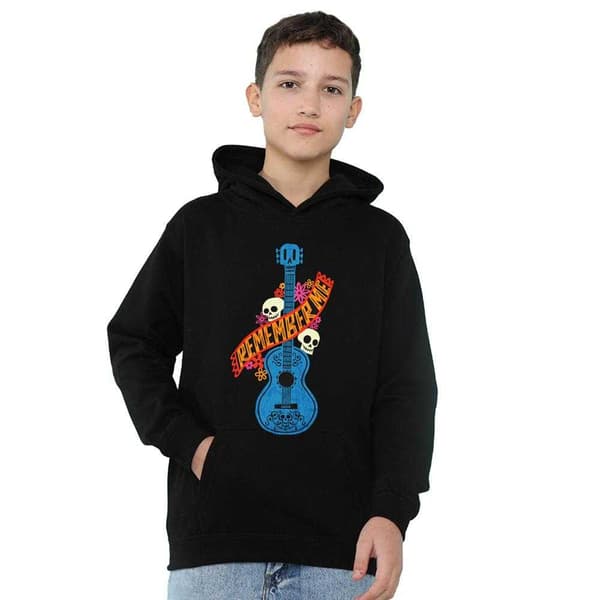 Coco Barn/Barn Kom Ihåg Mig Gitarr Med Döskallar Hoodie 5-6 År Black 5-6 Years