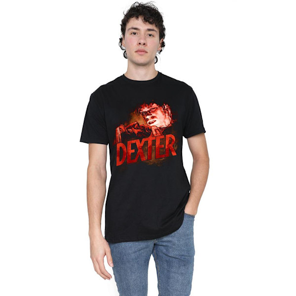 Dexter Herr T-Shirt med Ritning Stl L Svart Black L