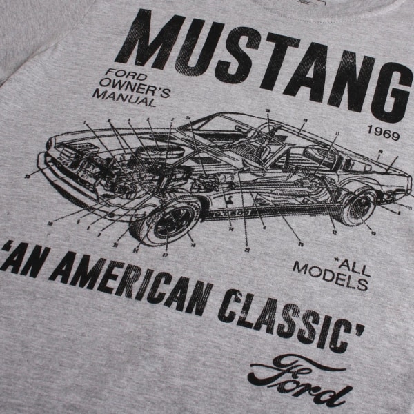 Ford Mustang Manuell T-shirt M Vit White M