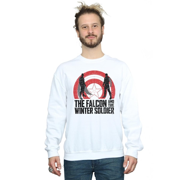Marvel Herr The Falcon And The Winter Soldier Shield Silhouette White S