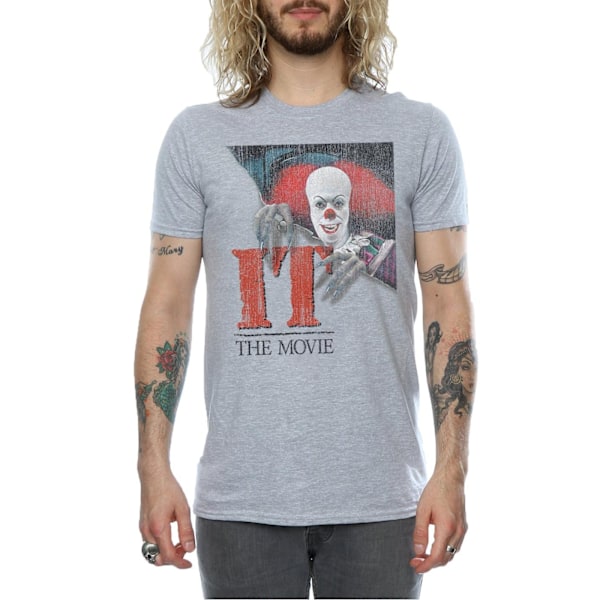 It (1990) Herr Distressed Poster T-Shirt S Sports Grey Sports Grey S