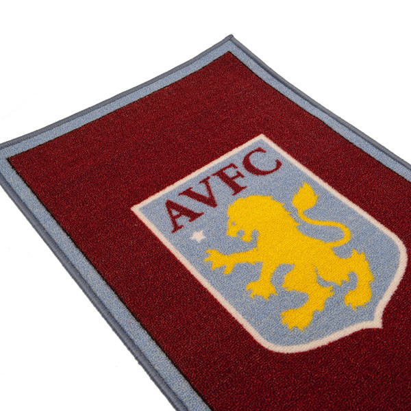 Aston Villa FC Crest Scatter Rug One Size Claret Red/Light Blue Claret Red/Light Blue/Yellow One Size