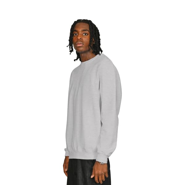 Casual Classics Herr Ringspun Bomull Hög Oversized Sweatshirt Ash Grey XL