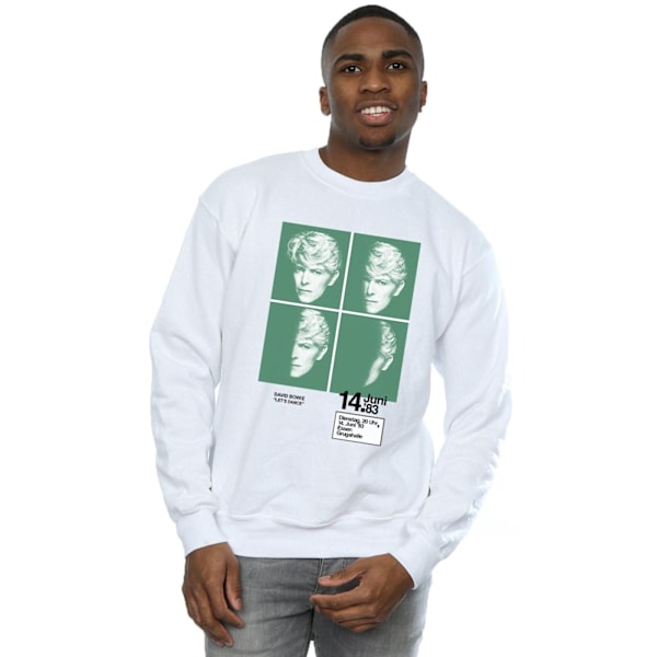 David Bowie Herr 1983 Konsert Affisch Sweatshirt S Vit White S