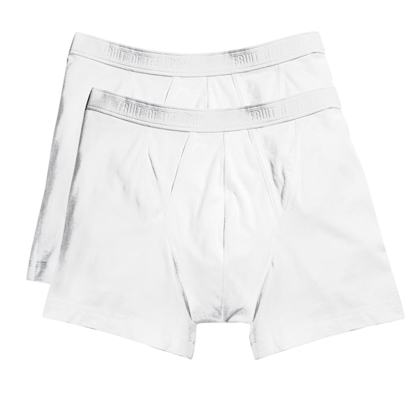 Fruit Of The Loom Classic Boxer Shorts för män (2-pack) S Vit White S