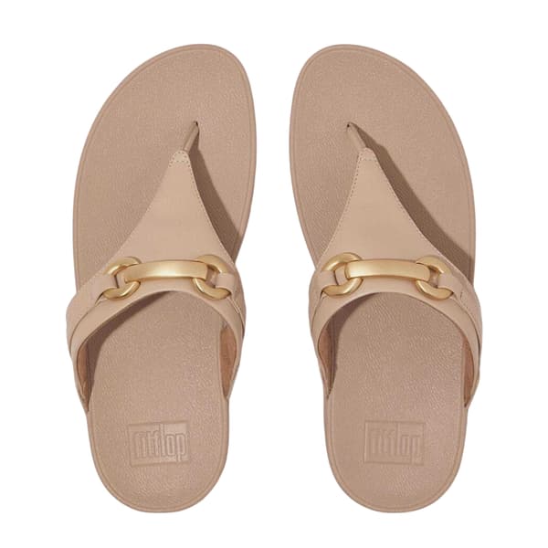 FitFlop Dam/Dam Chunky Läder Snaffle Flatform Sandaler 5 Beige 5 UK