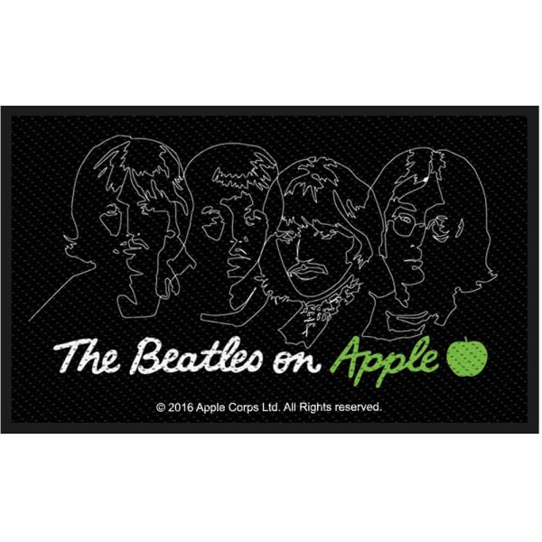 The Beatles On Apple Patch One Size Svart/Vit Black/White One Size