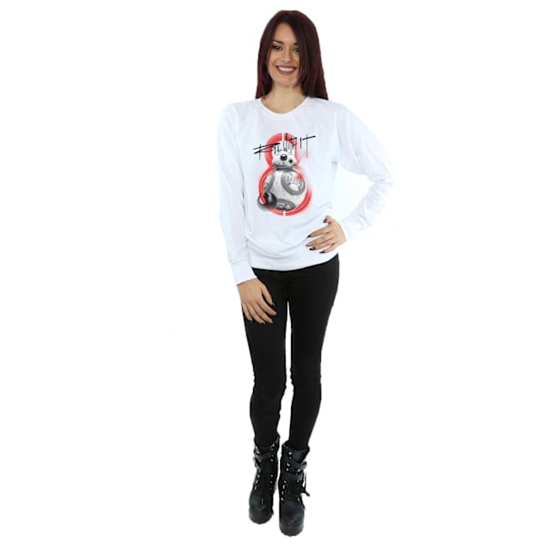 Star Wars Dam/Damer The Last Jedi BB-8 Roll With It Sweatshirt White L