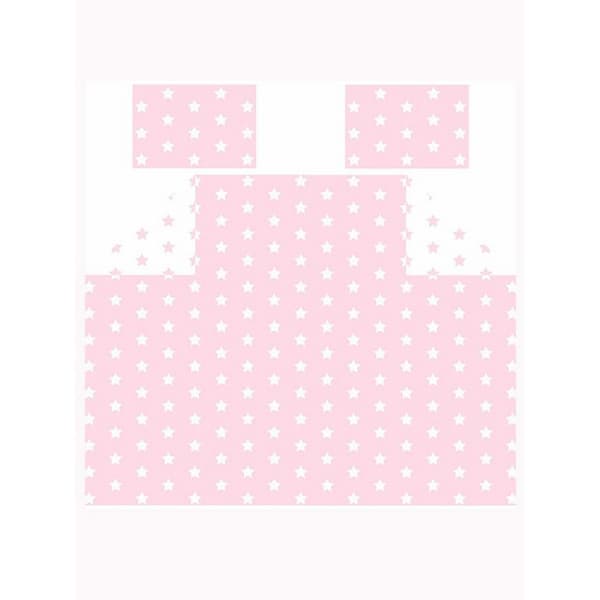 Bedding & Beyond Stars Lakanset Enkelsäng Rosa/Vit Pink/White Single