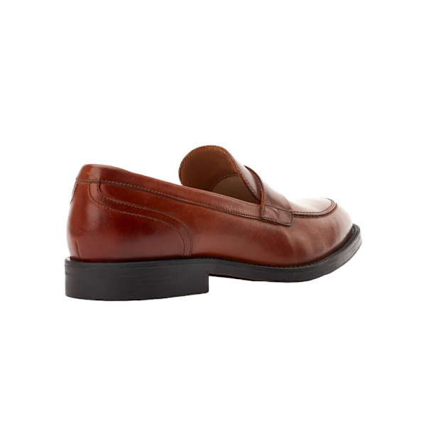 Base London Kennedy lädersloafers för män 10 UK bränd brun Burnt Tan 10 UK