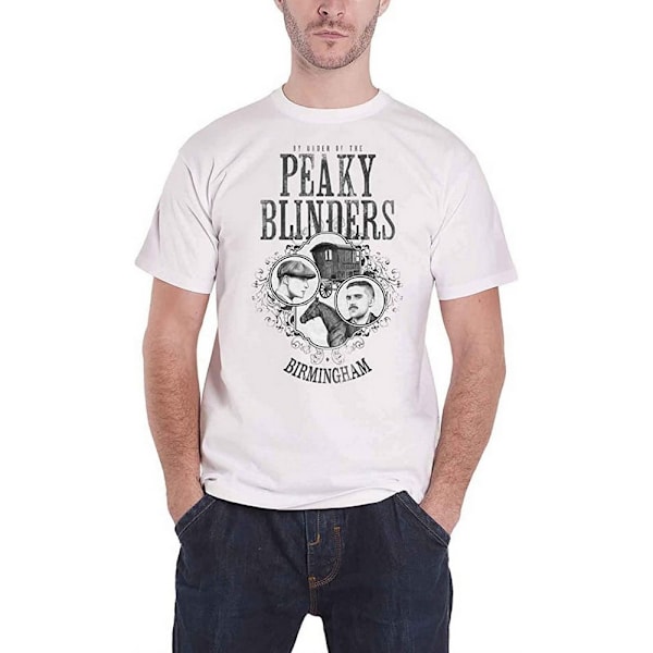 Peaky Blinders Unisex Vuxen Häst & Vagn T-Shirt XL Vit White XL