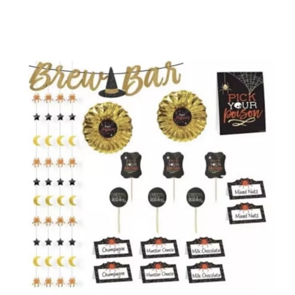 Amscan Wicked Brew Bar Halloween Dekorationskit (23-pack) På Multicoloured One Size