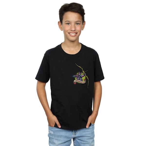 Marvel Pojkar Hawkeye Tatuering Brösttryck T-Shirt 9-11 År Svart Black 9-11 Years