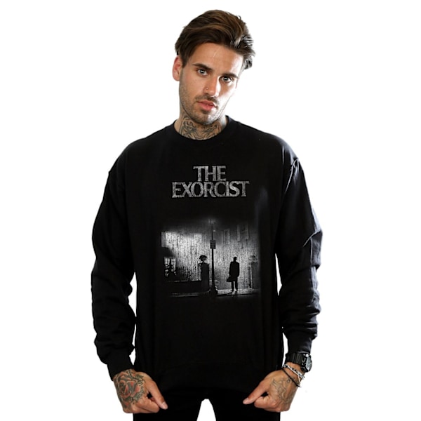 The Exorcist Mens Mono Distressed Poster Sweatshirt M Svart Black M