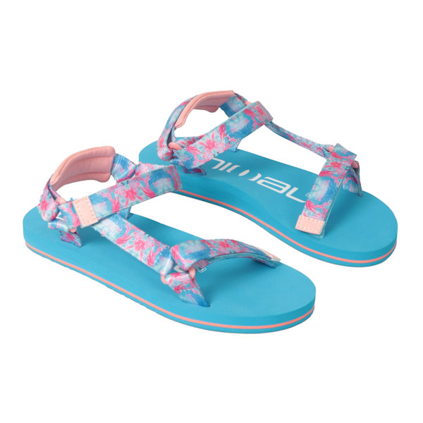 Animal Barn/Barn Drift Floral Återvunna Sandaler 4 UK Blå Blue 4 UK