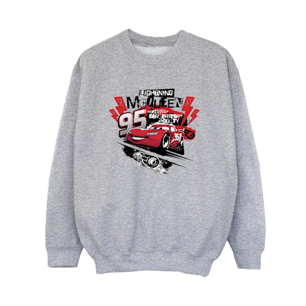 Disney Boys Cars Lightning McQueen Collage Sweatshirt 9-11 år Sports Grey 9-11 Years