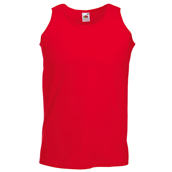 Fruit Of The Loom Herr Athletic Sleeveless Vest / Tank Top S Röd Red S