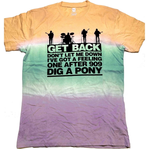 The Beatles Unisex Adult Get Back Gradient Dip Dye T-shirt S Mu Multicoloured S
