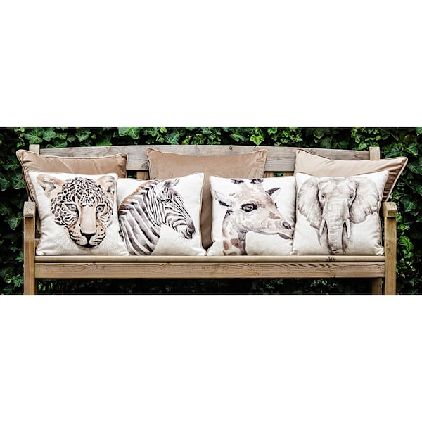 Evans Lichfield Safari Leopard Kuddeöverdrag En Storlek Vit/Svart White/Black/Brown One Size