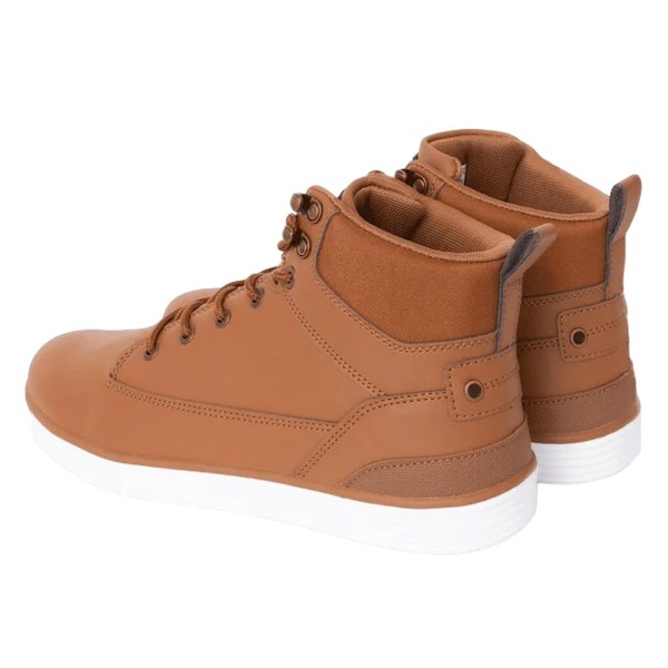 Crosshatch herr Staiger läder sneakers 9 UK brun Brown 9 UK