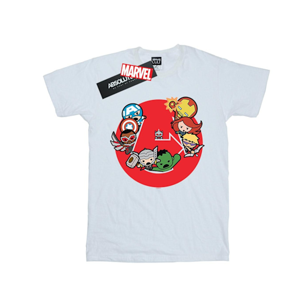 Marvel Kawaii Avengers Ready Steady War T-shirt S Vit White S