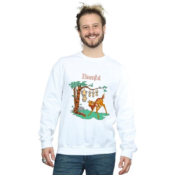 Disney Herr Bambi Tilted Up Sweatshirt 4XL Vit White 4XL