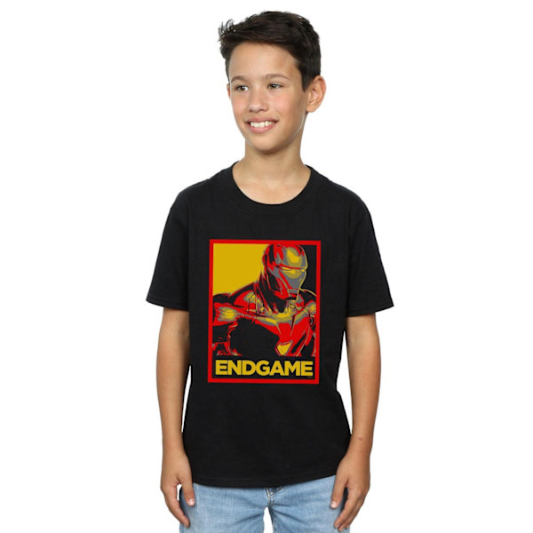 Marvel Boys Avengers Endgame Iron Man Poster T-Shirt 5-6 år Black 5-6 Years