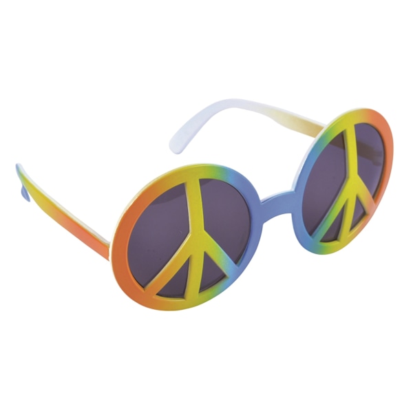 Bristol Novelty Peace Symbol Glasögon One Size Rainbow Rainbow One Size