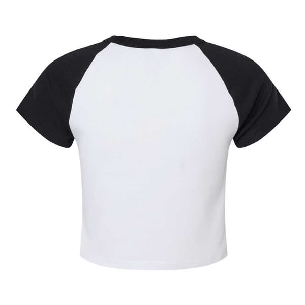Bella + Canvas Dam/Dam Baby Micro-Rib Raglan T-shirt M Vit White/Black M
