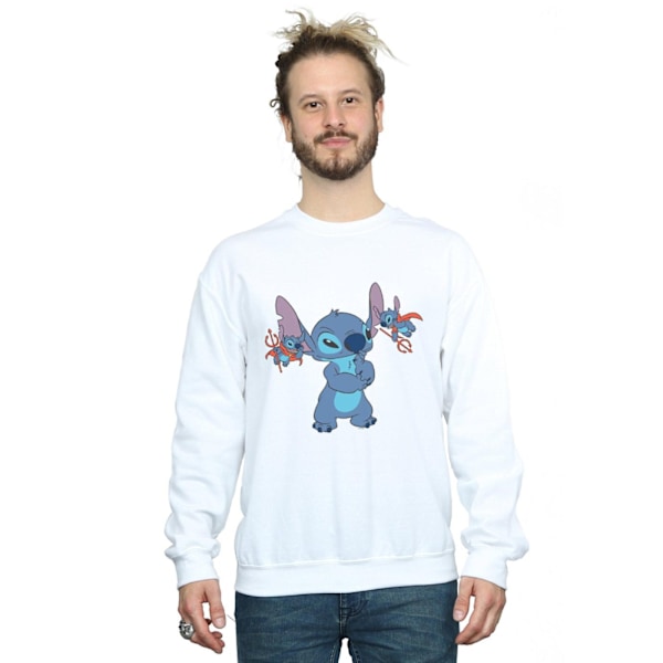 Disney Herr Lilo And Stitch Little Devils Sweatshirt S Vit White S