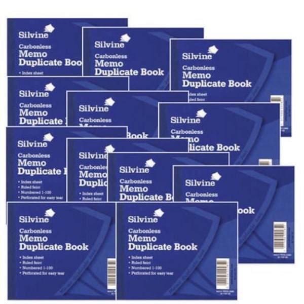 Silvine Carbonless Copy Paper Memo Book One Size Blå Blue One Size