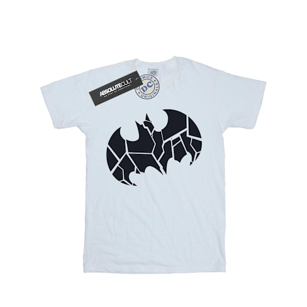 DC Comics Dam/Kvinnor Batman En Färg Sköld Bomull Pojkvän White XL