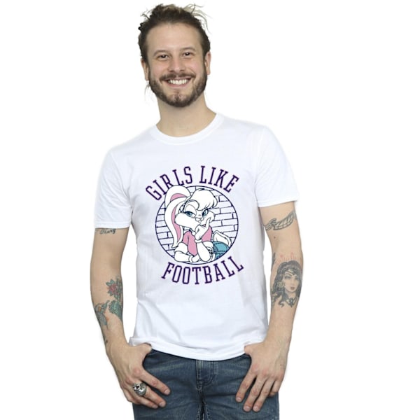 Looney Tunes Herr Lola Bunny T-shirt för män, storlek L, vit White L