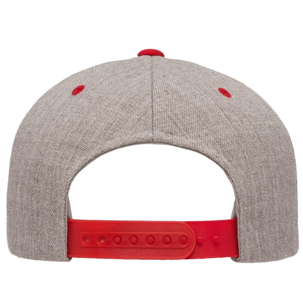 Yupoong The Classic Premium Snapback 2-Tone Cap One Size H Heather/Red One Size