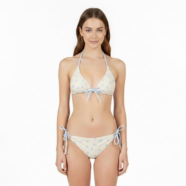 Jack Wills Blommig bikiniunderdel för dam, storlek 8 UK, blå Blue 8 UK