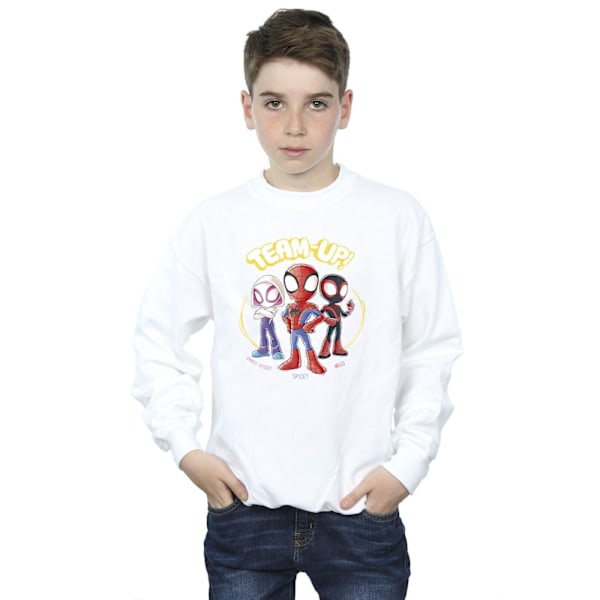 Marvel Boys Spidey And His Amazing Friends Sketch Sweatshirt 3- White 3-4 Years