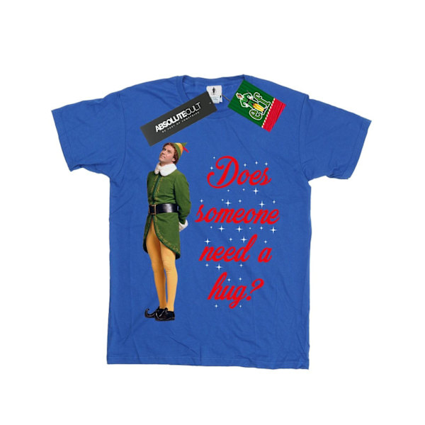 Elf Girls Hug Buddy Bomull T-shirt 7-8 år Kunglig Blå Royal Blue 7-8 Years