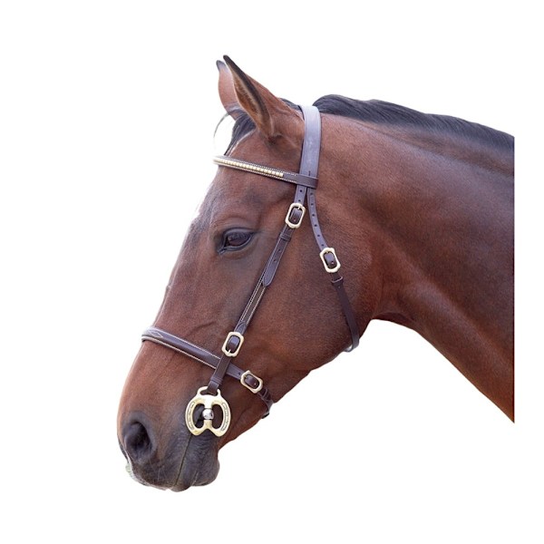 Blenheim Läder Clincher Häst Inhand Bridle Full Havana Havana Full